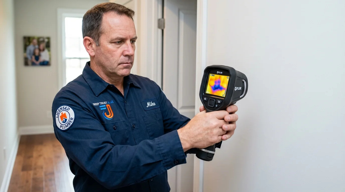 Thermal imaging leak detection by Johns Plumbing LLC in Audubon